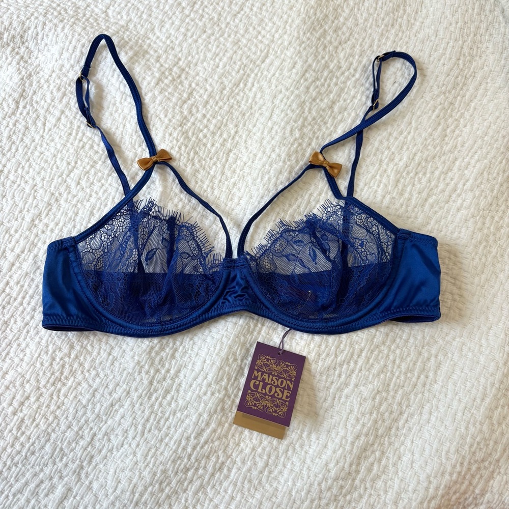 NWT Maison Close Satin and Lace Bra